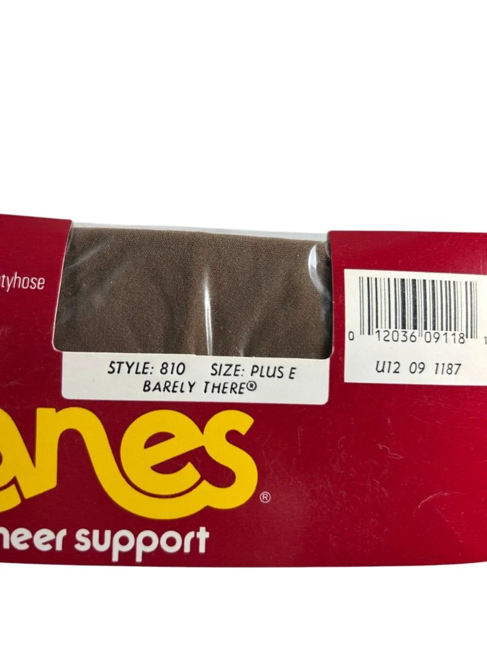 Hanes Alive Sheer Support Pantyhose Reinforced Toe Barely There Plus E 810 Hose
